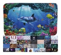 Sanilo Tapis de Salle de Bain, Grande sélection de Beaux Tapis de Douche, Absorbant, Antidérapant, Très Doux, Sèche Rapidement, Lavable (Dauphin, 70 x 110 cm)