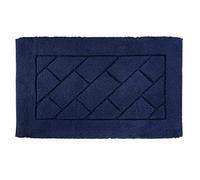 Saniplast Megane Tapis de bain uni avec décor géométrique 70 x 140 cm - couleur denim foncé