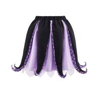 Saniplaycos Ursula Costume de sorcière de mer Noir Violet Costume de pieuvre Tentacule Tutu pour femme adulte, violet, 2X-Large/3X-Large