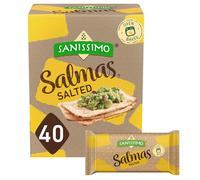 Sanissimo Salmas Crackers Lot de 40 paquets de 3 crackers au maïs cuits au four, sans gluten, sans OGM, certifié casher