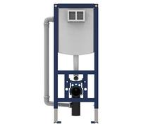 Sanit 90.741.00.00 Element WC Ineo Plus (Cadre de montage avec support mural, sans plaque de déclenchement, 2 lavages de volume) Gris