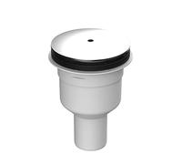 Sanit K13033 Drain 823/90S (Sortie Ø 50 mm Verticale, avec Plaque de Protection chromée, Joint Plat, pour receveurs de Douche avec vidange 90 mm) 34.046.00.000