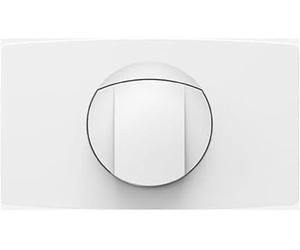 Sanit Plaque de Chasse d'eau en Plastique pour réservoir encastré CC-120-L-FO-2V-L 16.021.01.0000, Blanc