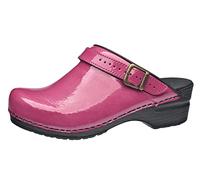 Sanita Freya | Sabots Ouvert | Produit Original Fabriqué à la Main pour Femme | Assise Plantaire de Forme Anatomique avec Mousse Souple | Bride de Talon réglable | Rose Fuchsia | 35 EU