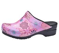 Sanita Inalo | Sabots Ouvert | Produit Original Fabriqué à la Main pour Femme | Assise Plantaire de Forme Anatomique avec Mousse Souple | Rose | 36 EU