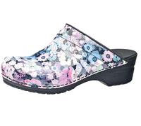 Sanita Isalena | Sabots Ouvert | Produit Original Fabriqué à la Main pour Femme | Assise Plantaire de Forme Anatomique avec Mousse Souple | Rose | 35 EU