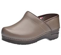 Sanita Professional Izabella | Sabots fermés | Produit Original Fabriqué à la Main pour Femme | Assise Plantaire de Forme Anatomique avec Mousse Souple | Gris Taupe | 42 EU
