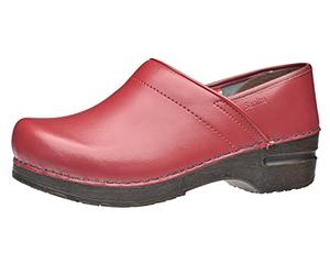 Sanita Professional Izabella | Sabots fermés | Produit Original Fabriqué à la Main pour Femme | Assise Plantaire de Forme Anatomique avec Mousse Souple | Rouge | 36 EU