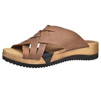 Sanita Salto Sport Flex Sandale | Produit Original Fabriqué à la Main pour Femme | Sandale en Cuir avec Semelle en Bois Flexibles | Semelle très légère | 37 EU | Marron