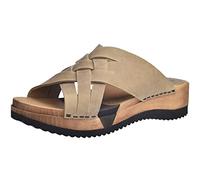 Sanita Salto Sport Flex Sandale | Produit Original Fabriqué à la Main pour Femme | Sandale en Cuir avec Semelle en Bois Flexibles | Semelle très légère | 40 EU | Marron Clair