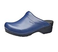 Sanita Sonja PU | Sabots Ouvert | Produit Original Fabriqué à la Main pour Femme | Assise Plantaire de Forme Anatomique avec Mousse Souple | Bleu | 36 EU