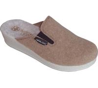 Sanital Light: Chaude Pantofola pour femme en tissu. Parfait pour la maison, beige, 41 EU