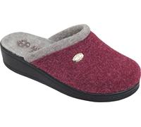 Sanital Light - Chaussons Femme Confortables, Laine Bouillie, Semelle en Polyuréthane, Pantoufles Talon Compensé, Bordeaux, Taille 41, Matériau: Laine, Fait en Italie