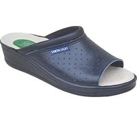 Sanital Light - Mule pour Famme en Cuir pour la Maison - 1351 avec un COUSSINET EN GEL sur le talon - BLEU 41