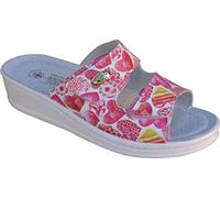 Sanital Light - Pantoufle en cuir avec semelle intérieure en cuir rembourrée Anti-Shock - 1375 - Fabriqué en Italie - Avec double fermeture Velcro, 40 EU