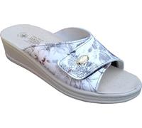 Sanital Light Pantoufle Femme en Cuir avec Élastique Latéral - Confort pour Hallux Valgus, Semelle Anatomique avec Gel Amortisseur au Talon, Semelle Légère Antidérapante, 40 EU