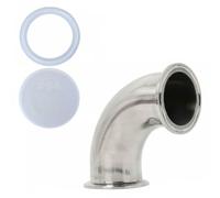Sanitary Ferrule Elbow 90 Degrés Raccord de tuyau en acier inoxydable 304 Tri-Clamp 2" pour installations alimentaires, boissons et lait