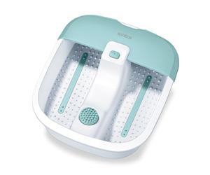 Sanitas SFB 07 Bain de pieds avec massage par vibrations et bulles, réflexologie plantaire, régulation de la température de l'eau, pour détendre les pieds fatigués, jusqu'à la pointure 50