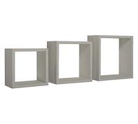 Sanitec Incubo Étagère Murale, Bois, Marron Taupe, 15,5 x 35 x 35 cm