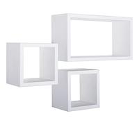 Sanitec tribù Mural Étagère Flottante monté dans la société de Fibre Blanc - Étagères étagère Flottante, monté dans la paroi, Panneau de Fibres, Blanc, Salon, 10 kg