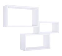 SANITEC Trittico Étagère Murale en Bois, Blanc, 15,5 x 45,0 x 27,0 cm, 3 unités