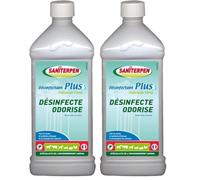 SANITERPEN - Désinfectant Plus Fraîcheur Verte - Désinfectant Parfumé de Surfaces Spécial Lieu de Vie des Animaux et Usage Domestique - Bactéricide - Fabrication Française - Flacon 1 L (Lot de 2)