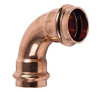 Sanitop-Wingenroth de cuivre pressf itting de cuivre coudé 90 ° 5002, 1 pièce, rougedoré, 12739 4