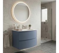 SANIVERRE Meuble Vasque 70 cm Bleu-Mer Collection Salle de Bain ARMONIA sans Colonne