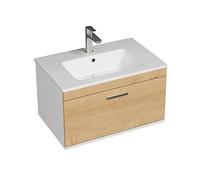 SANIVERRE RUBITE Meuble Salle de Bain Simple Vasque 1 tiroir Chêne Largeur 70 cm