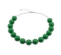 Sanixa Karma NH11075183 Collier XL avec perles en acrylique rouge, vert, rose ou violet pour femme Collier réglable moderne avec fermoir mousqueton, 45 x 1,7 cm, Perles acryliques Perles artificielles
