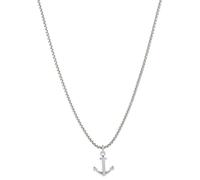 Sanixa Karma NH11107883 Collier Ancre Argent ou Or 48 cm Chaîne Acier Inoxydable Chaîne Ancre Unisexe Moderne Collier en Acier Inoxydable Cadeau pour elle Imperméable Hypoallergénique, 48 x 0,2 cm