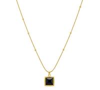 Sanixa Karma NH11277410 Collier avec pendentif Femme Or Acier Inoxydable Plaqué Or Rouge Noir ou Blanc 40 cm Chaîne Réglable Moderne Collier Femme Fermoir Mousqueton Imperméable Hypoallergénique, 40 x