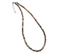 Sanixa Karma NH11280840 Collier pour femme en pierre naturelle 4 mm ou 8 mm Collier moderne en pierre naturelle Bijoux cadeau Collier de perles de pierre Collier pour femme, 40 cm, Pierre pierre