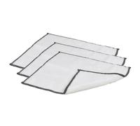 Sanixa UMEN152_x3 Lot de 3 chiffons de nettoyage en fibre de bambou blanc et noir 29 cm Chiffon de nettoyage lavable multi-usages Chiffon en bambou pour cuisine, salle de bain et maison