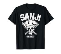 Sanji Chapeau de paille Pirates Cook Skull N Crossbones Anime T-Shirt