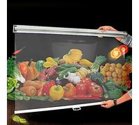 SANJIAOJIA Store Enrouleur Transparent Anti-poussière,Matériau PE Qualité Alimentaire Store à Rouleaux Imperméable,Supermarché Réfrigérateur Caisse Sortie Vitrine Rideau de Séparation (W*H:130x150cm)