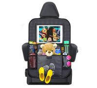 SANJICHA Organisateur Voiture Enfant, 1 Pièce Universel Rangement Voiture, Organisateur De Voiture Pour Tablette 12.5'', Avec 6 Poches Protection Siege Voiture Enfant