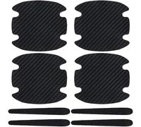 SANJSJHXJ 8 pièces Protection Poignee Porte Voiture pour Hyundai Kona II 2024 2023 (Benzin, Mild Hybrid), Autocollant Protection Porte de Voiture en Fibre de Carbone Protection Voitu