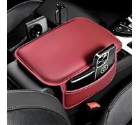 SANJSJHXJ Coussin D'Accoudoir Voiture pour Ford Puma St-Line 2020 2021 2022 2023 2024 2025, Housse pour Accoudoir Central Accoudoirs Couvre Center Console Accoudoir Protection D'accoudoir,Red
