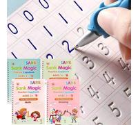 SANK - cahier magique de pratique pour enfants, cahier réutilisable d'apprentissage du français, écriture arabe, Montessori Math