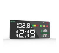Sankaka Sonomètre numérique rechargeable - Plage de mesure des décibels de bruit de 1 à 95 dB - Horloge murale à grand écran