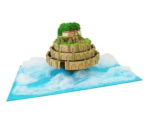 Sankei Kit de papier Studio Ghibli Castle in the Sky Diorama Origami sans peinture pour Enfant et Adulte, Non pliable