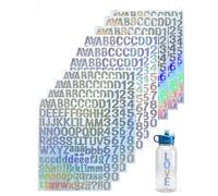 SanKristo 10 Feuilles Laser Étanche Adhésives Coloré Autocollants Lettre, Vinyle Adhésives Lettrage Majuscule, Pour Déco Scrapbooking, Boîtes Aux Lettres