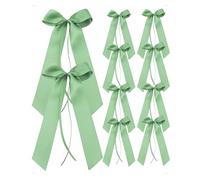 SanKristo 10 Pièces Noeud Satin Voiture Mariage, Décoration Nœuds Cadeau pour Emballage Cadeaux, Bricolage, Sapin de Noël, Décoration de Mariage, Déco de Table, Vert