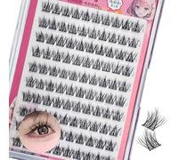SanKristo 100 Pcs Cils en Cluster Pre Collé, Cils Individuels en Cluster Naturels 5D Porter en Quelques Secondes, Kit Extension Cils DIY, Faux Cils Autoadhésif Lazy Lash pour Debutant, 12 MM
