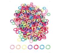 SanKristo 500 Pièces Elastique Cheveux Fille Multicolore, Élastiques Cheveux Bebe, Mini Chouchou Cheveux Fille, Girls Hair Ties, Coloré Soft Loom Bands, Mini Chouchous Coloré pour Enfants Bébé Filles