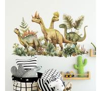 SanKristo Autocollant Mural Dinosaure, Réaliste Décorations Murales Stickers en Forme de Dinosaures Stickers Jungle, pour le Salon la Chambre à Coucher la Cuisine la Salle de Bain