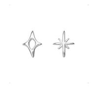 SanKristo Boucles D'oreilles Asymétriques en Argent Sterling 925 pour Femmes, Boucles D'oreilles Hypoallergéniques Scintillantes, Bijoux à Offrir en Cadeau, Argent
