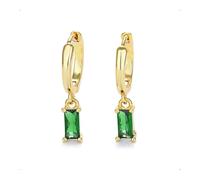 SanKristo Boucles D'Oreilles CréOles En Or Avec Pendentif En Forme De Larme, Boucles D'Oreilles HypoallergéNiques En Plaqué Or 14 Carats Avec Zircone Cubique Pour Femmes, Bijoux, Cadeau, Or
