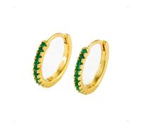 SanKristo Boucles D'Oreilles CréOles GéOméTriques En Or, Boucles D'Oreilles HypoallergéNiques PlaquéEs Or 14 Carats Avec Zircone Cubique Pour Femmes, Bijoux, Cadeau, Or